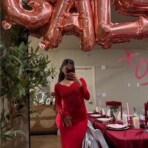 Meshki Vibrant Red Maxi Dress